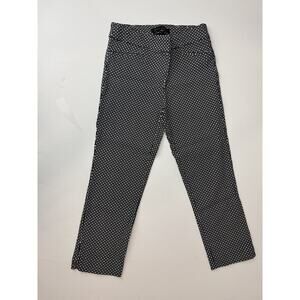 Jasmine & Juliana Black White Geometric Print Twee Cropped Dress Pants Size 4